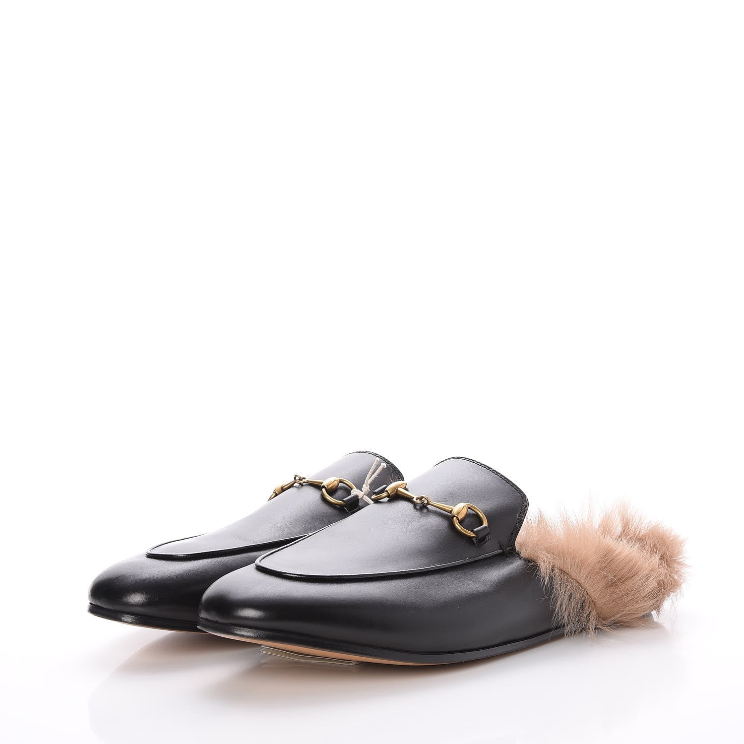 Gucci Calfskin Fur Princetown Slippers 42 Black 3 of 7