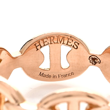 Hermes 18K Rose Gold PM Chaine d'Ancre Enchainee Ring 50 5.25 4 of 5