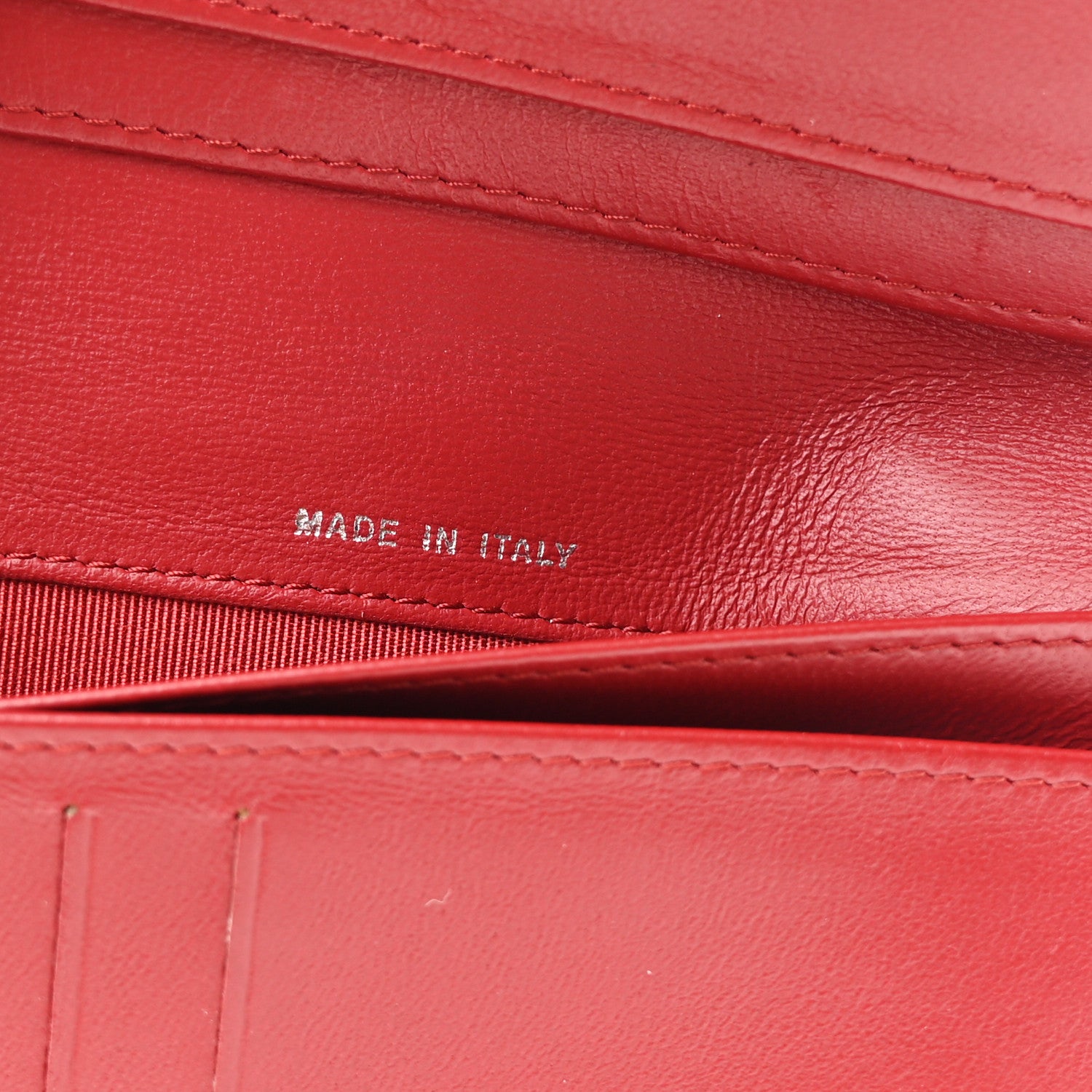 Chanel Lambskin Quilted CC French Wallet Red 7 of 9