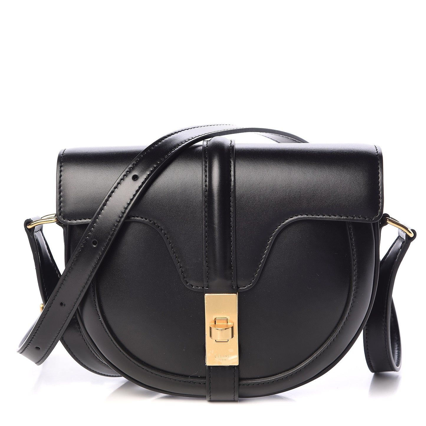 Satinated Calfskin Besace Small 16 Black