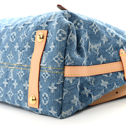 Louis Vuitton Monogram Denim CarryAll MM Blue 10 of 10