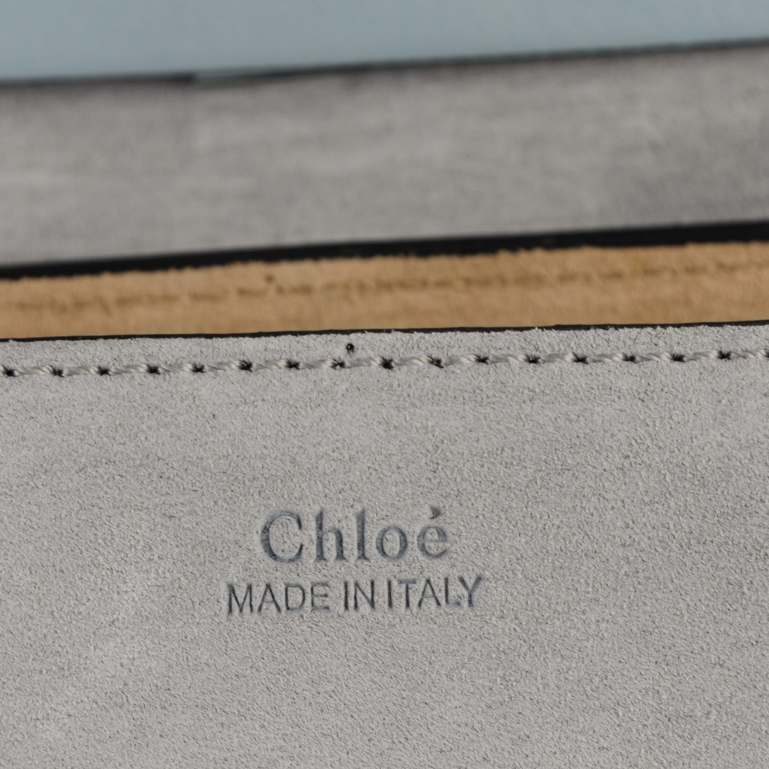 Chloe Suede Smooth Calfskin Drew Shoulder Bag Cloudy Blue 5 of 8