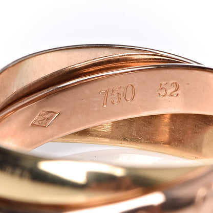 Cartier 18K Pink Yellow White Gold Classic Les Must De Trinity Ring 52 6 4 of 5