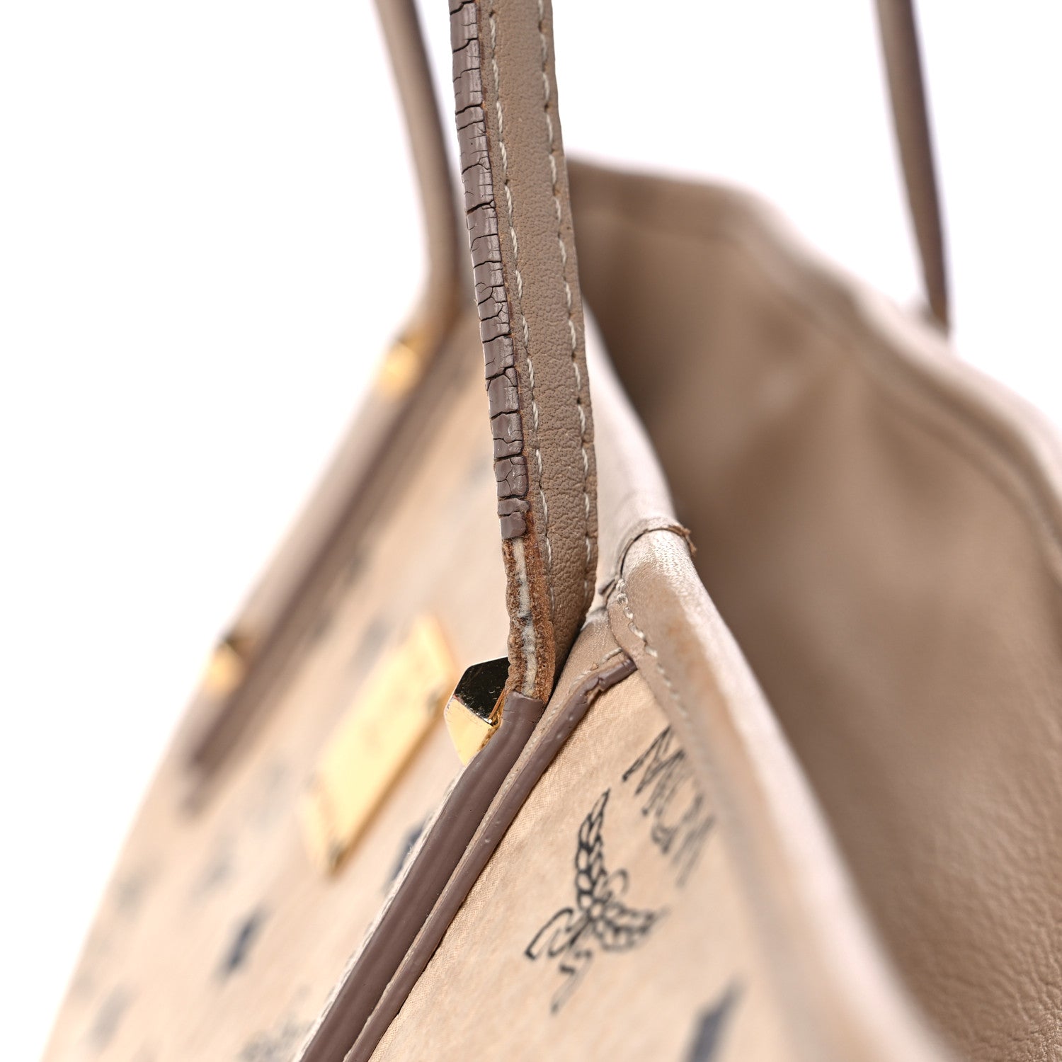 MCM Visetos Medium Liz Reversible Shopper Tote Beige 18 of 20