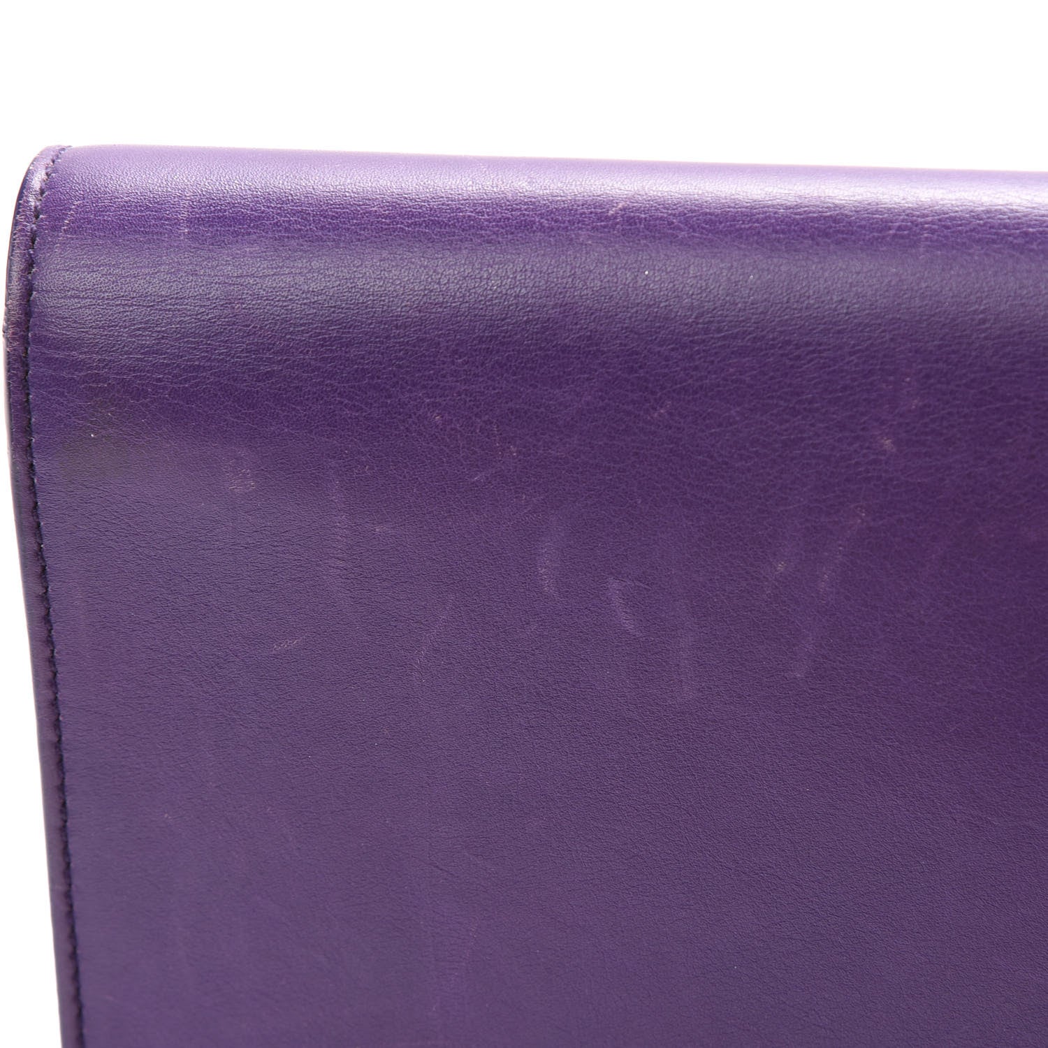 Saint Laurent Textured Calfskin Classic Y Ligne Clutch Purple 14 of 14
