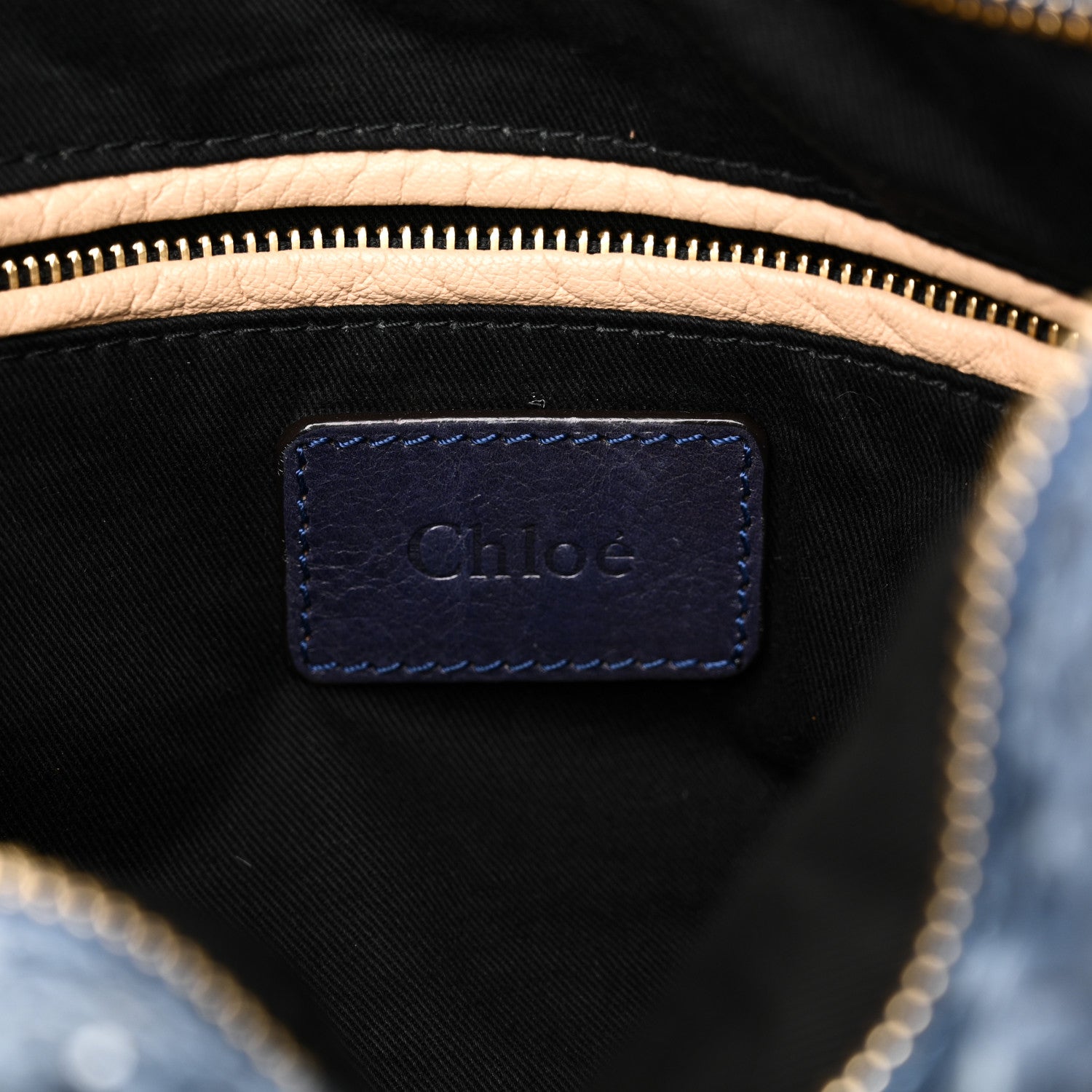 Chloe Snakeskin Medium Paraty Navy 6 of 9