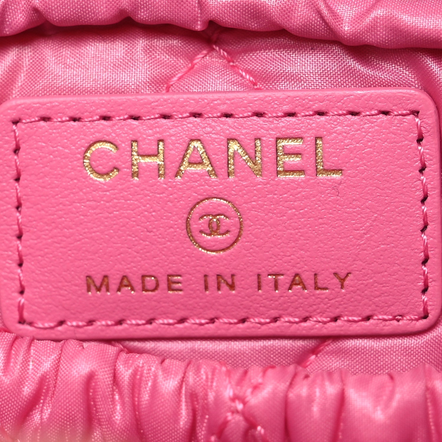 Chanel Caviar Quilted Small Curvy Pouch Cosmetic Case Pink 7 of 9