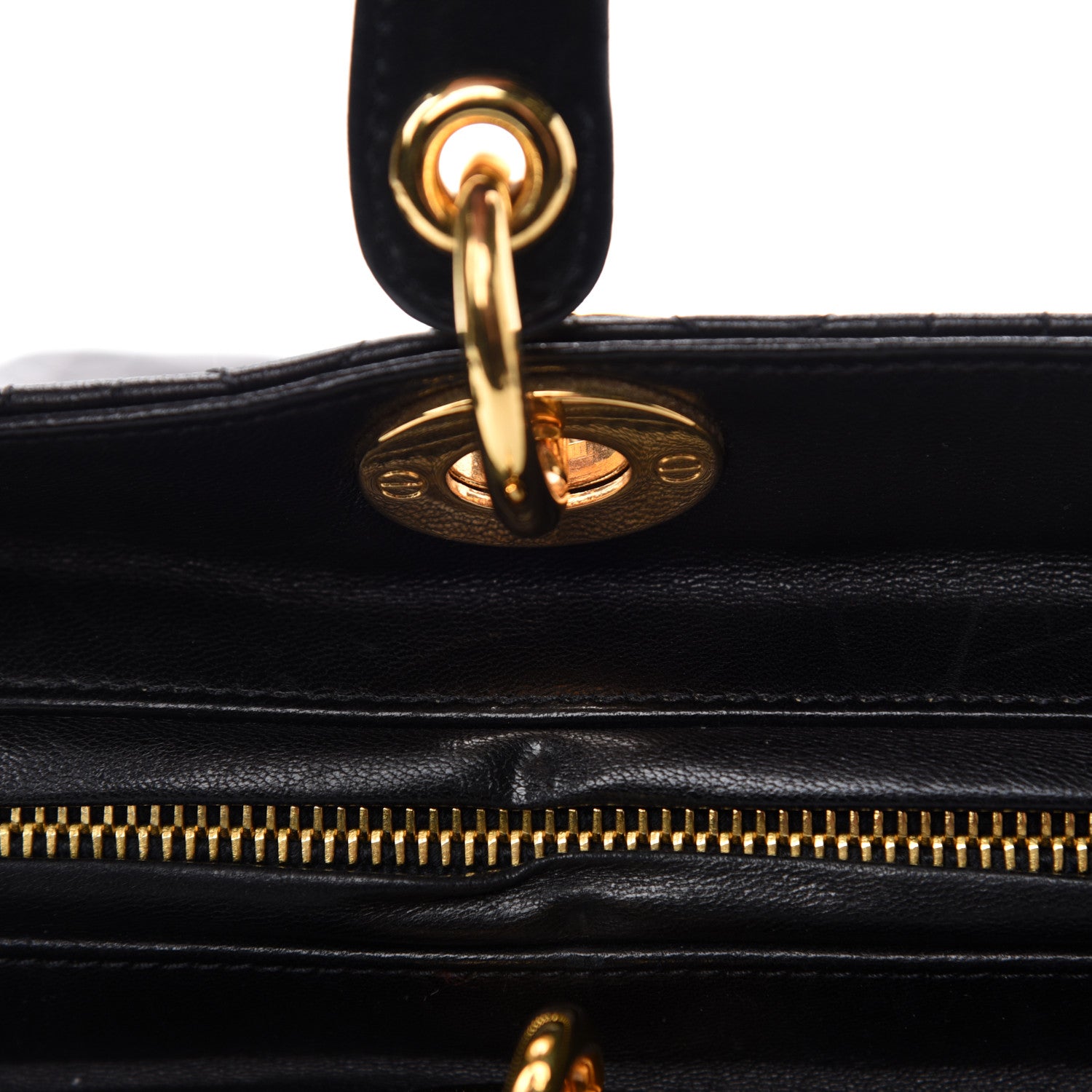 Christian Dior Lambskin Cannage Large Lady Dior Black 9 of 12