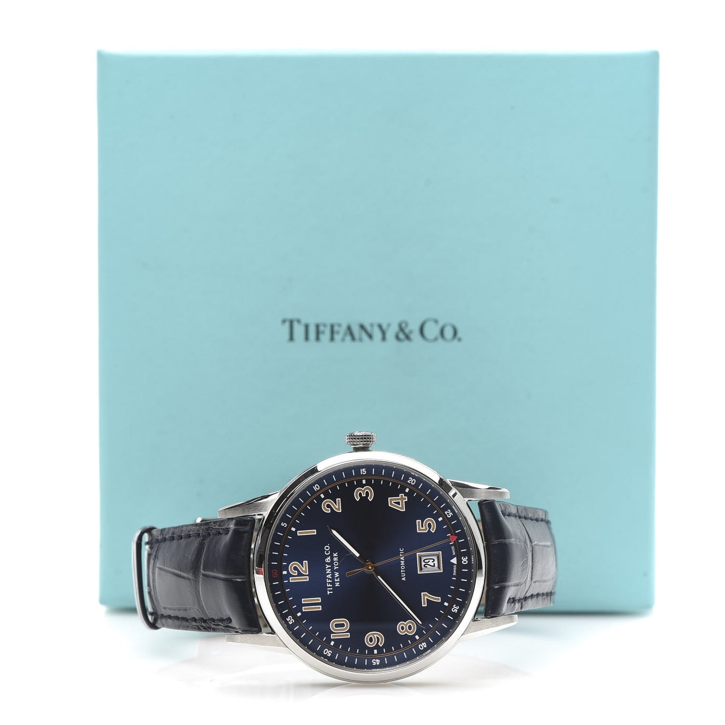 Stainless Steel Alligator 40mm CT60 3-Hand Automatic Watch Blue