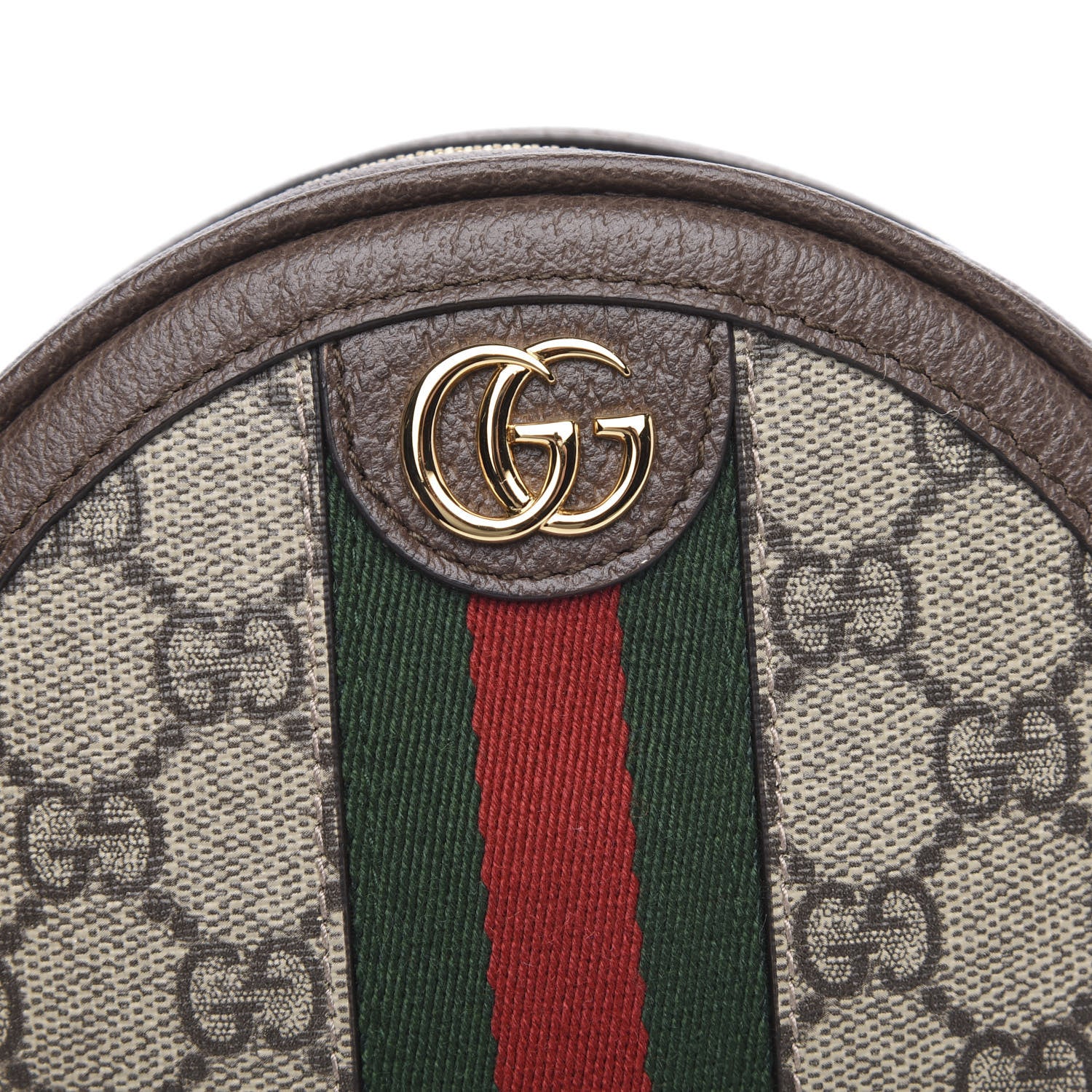 Gucci GG Supreme Monogram Web Mini Ophidia Round Backpack Brown 6 of 9