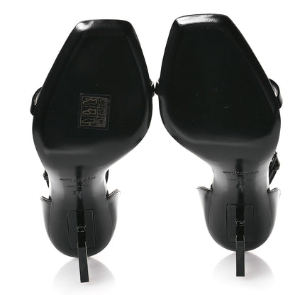 Saint Laurent Patent Calfskin Opyum 85 Sandals 37 Black 6 of 10