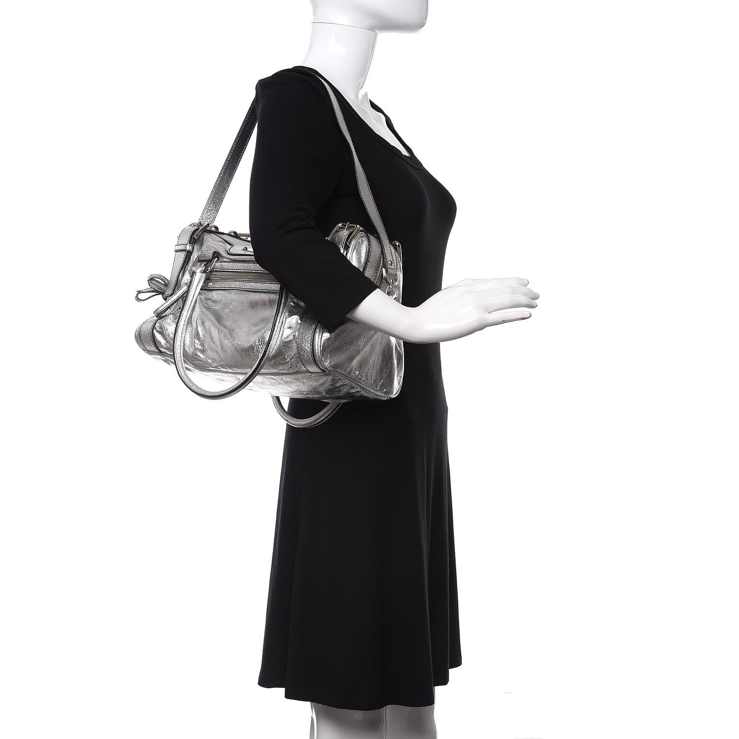 Dolce & Gabbana Metallic Calfskin Miss Easy Way Boston Bag Argento 3 of 12