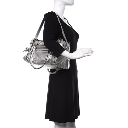 Dolce & Gabbana Metallic Calfskin Miss Easy Way Boston Bag Argento 3 of 12