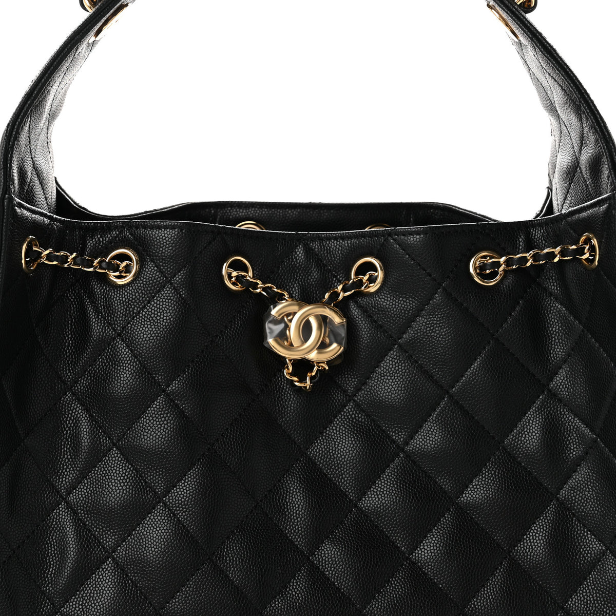 Caviar Quilted Small Chanel 25 Handbag Black