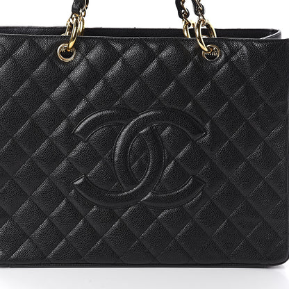Chanel Caviar Quilted Grand Shopping Tote GST Black 7 of 9