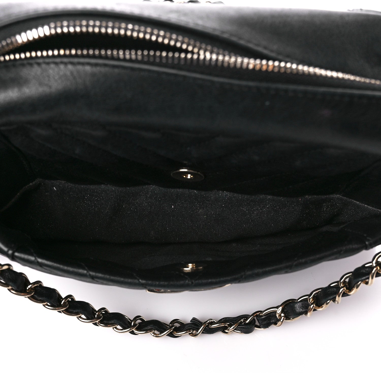 Chanel Calfskin Quilted Daily Chevron Camera Case Black 11 of 12