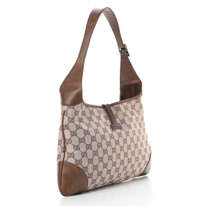 Gucci Monogram Lobster Clasp Jackie O Hobo Brown 3 of 16