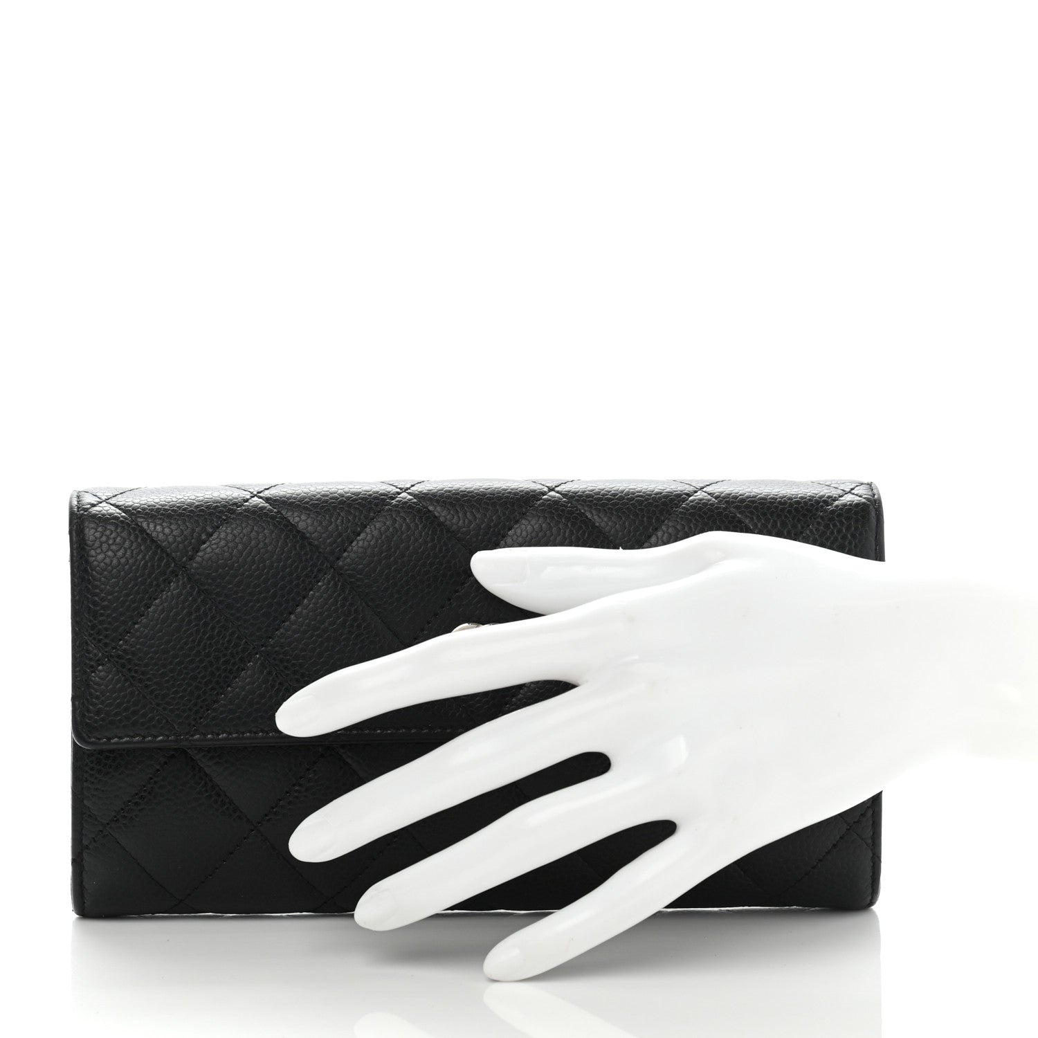 Chanel Caviar Quilted Large Flap Wallet Black 2 of 8