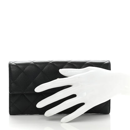 Chanel Caviar Quilted Large Flap Wallet Black 2 of 8