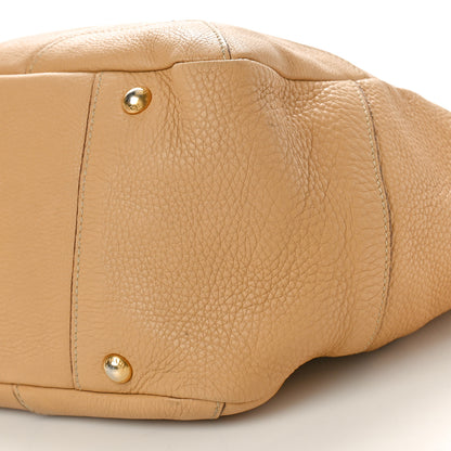 Prada Vitello Daino Studded Hobo Sabbia 9 of 15