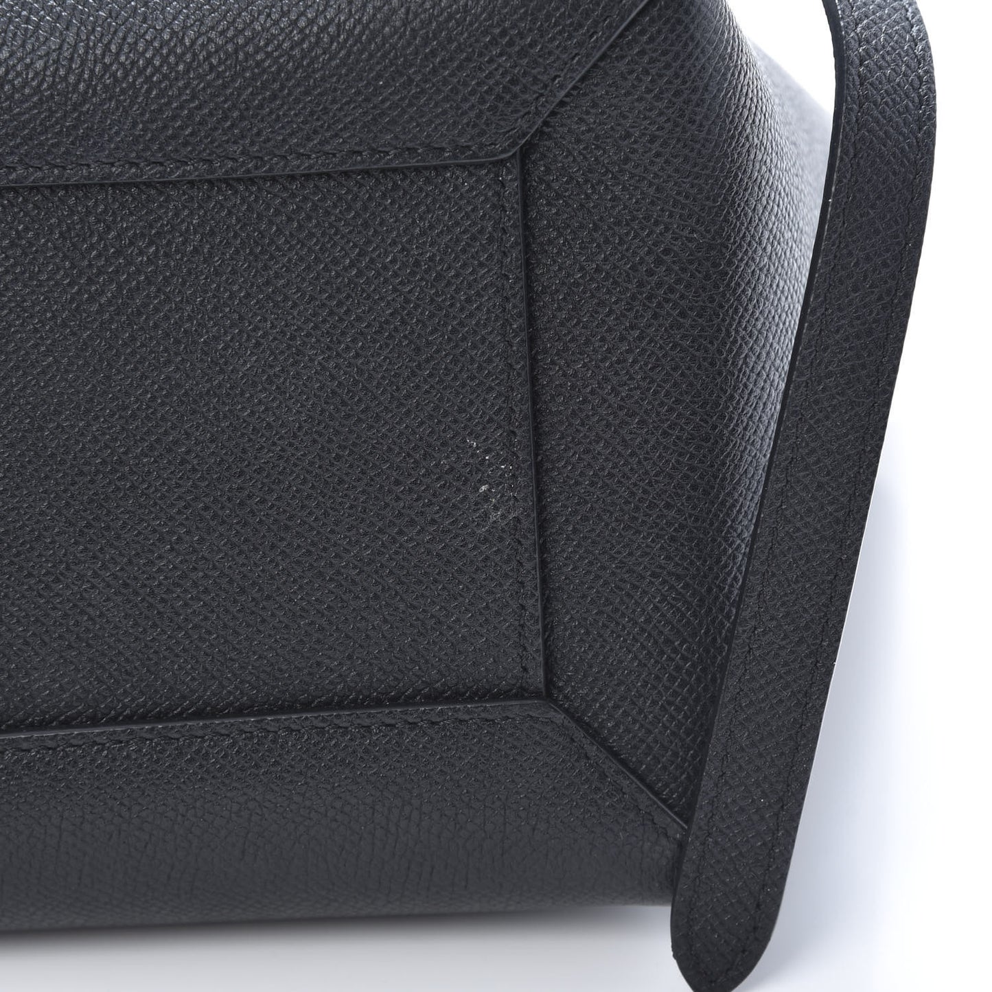 Grained Calfskin Micro Belt Bag Black