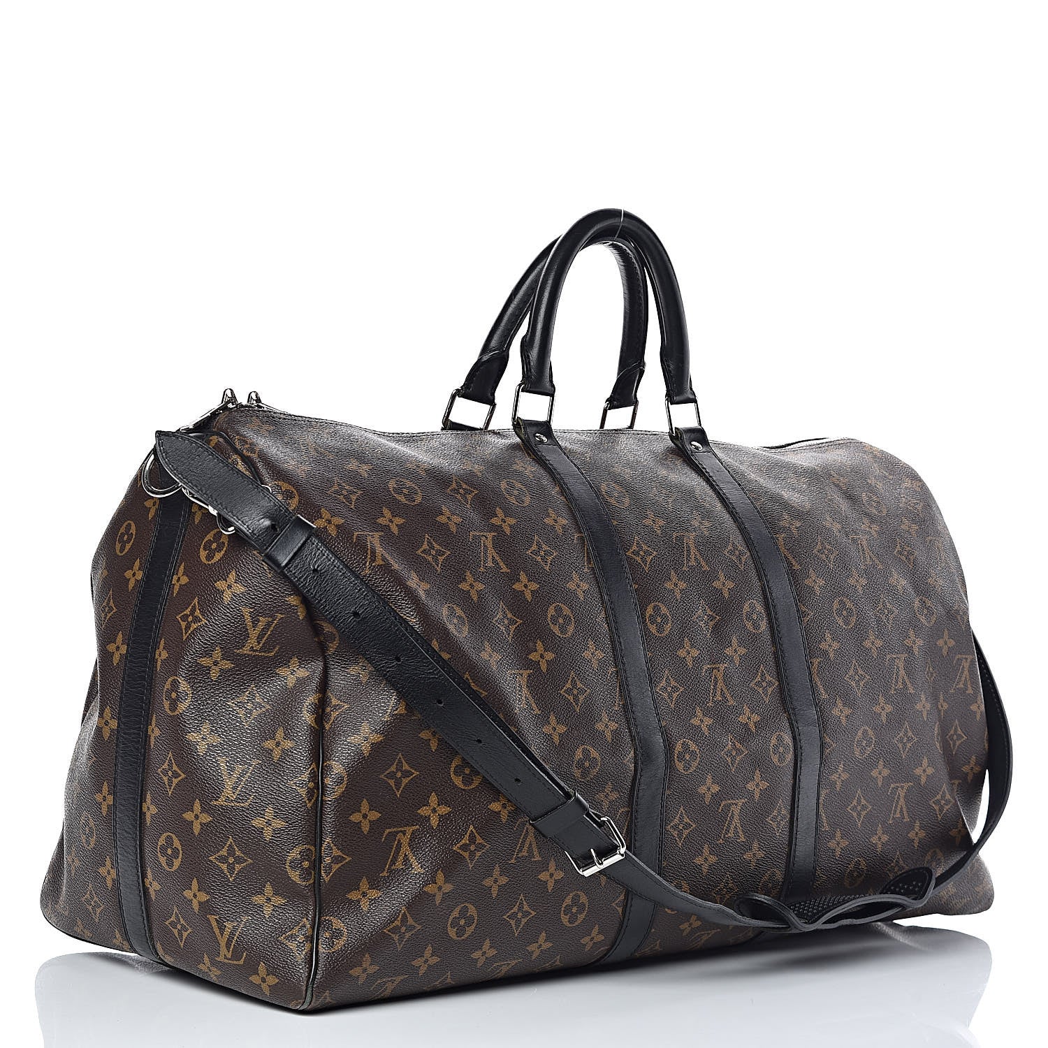 Louis Vuitton Monogram Macassar Keepall Bandouliere 55 3 of 16