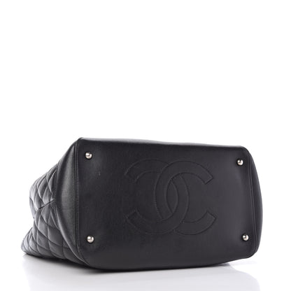Chanel Calfskin Quilted Small Easy Shopping Tote Black 4 of 12