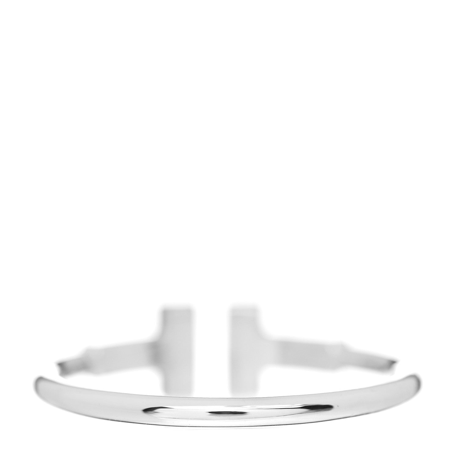 Tiffany 18K White Gold Blue Sapphire T Wire Ring 56 7.5 3 of 5