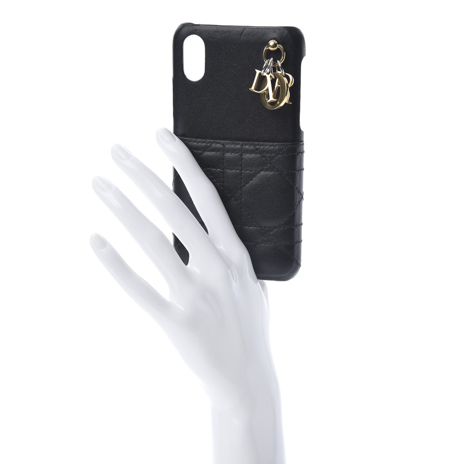 Christian Dior Lambskin Cannage Lady Dior Tech iPhone X XS Case Black 2 of 8