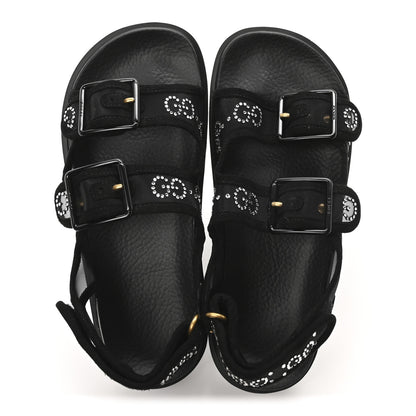 Gucci Tela Retino Kid Scamosciato Crystal GG Monogram Womens Dad Sandals 36 Black 2 of 8