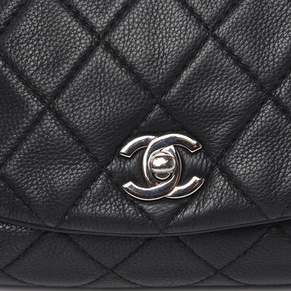 Chanel Grained Calfskin Single Flap Black 15 of 18