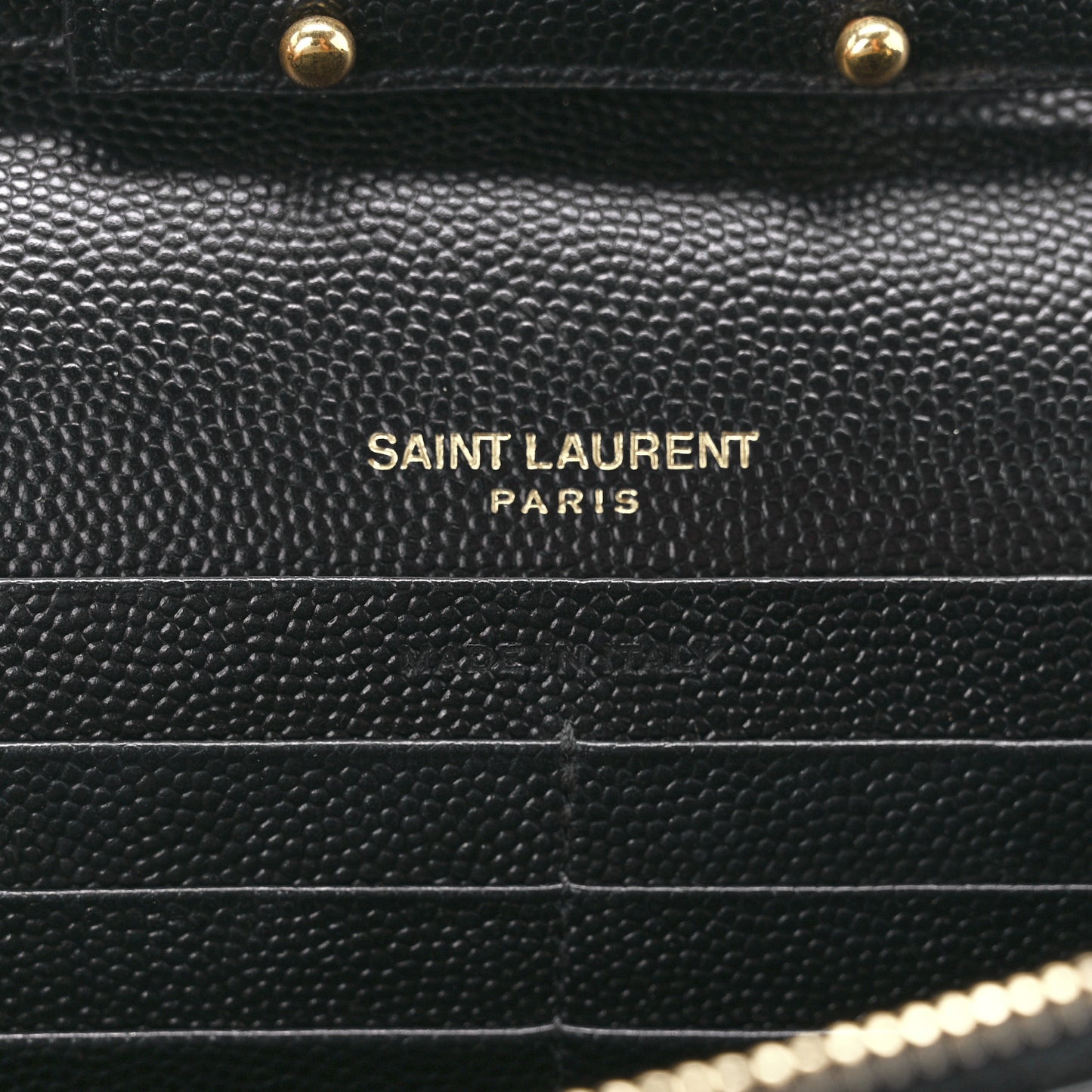 Grain De Poudre Matelasse Chevron Monogram Chain Wallet Black