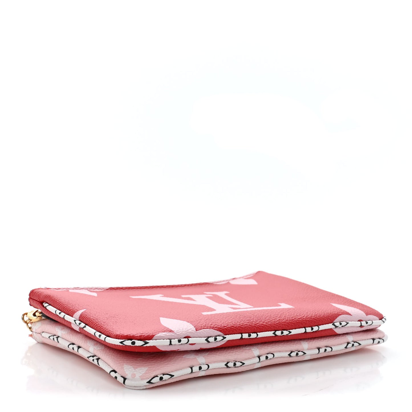 Monogram Giant Double Zip Pochette Rouge