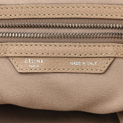 Celine Drummed Calfskin Shoulder Luggage Dune 6 of 13