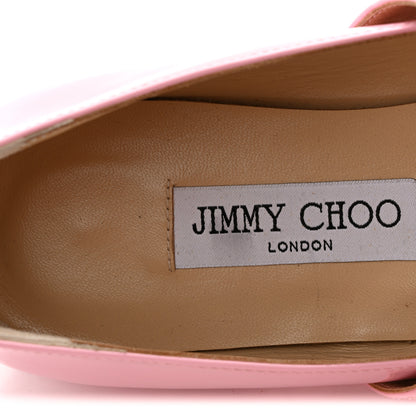 Jimmy Choo Patent Crystal Goodwin Ballerina Flats  37 Pink 8 of 12