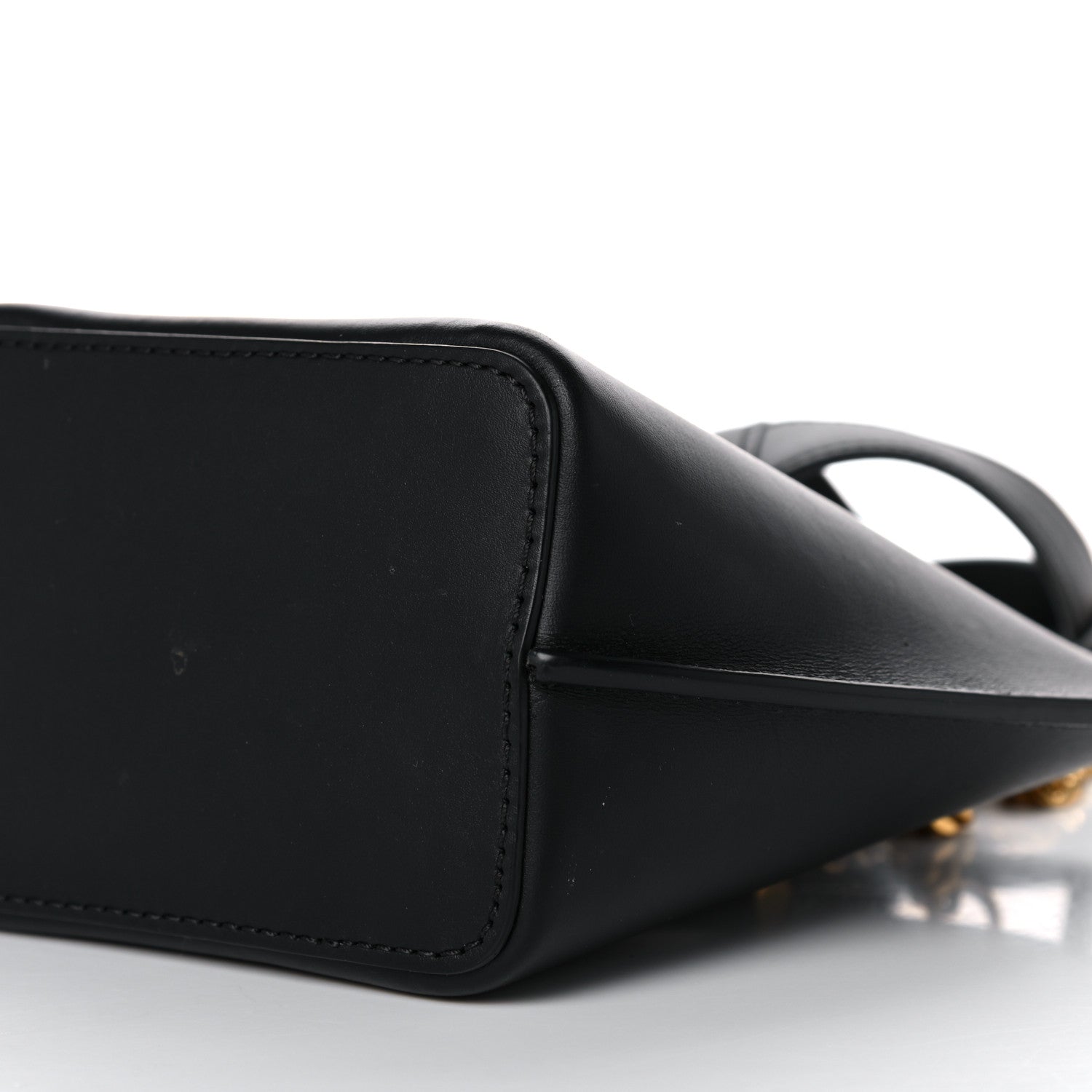 Versace Vitello Mini Virtus Bucket Bag Black 9 of 19