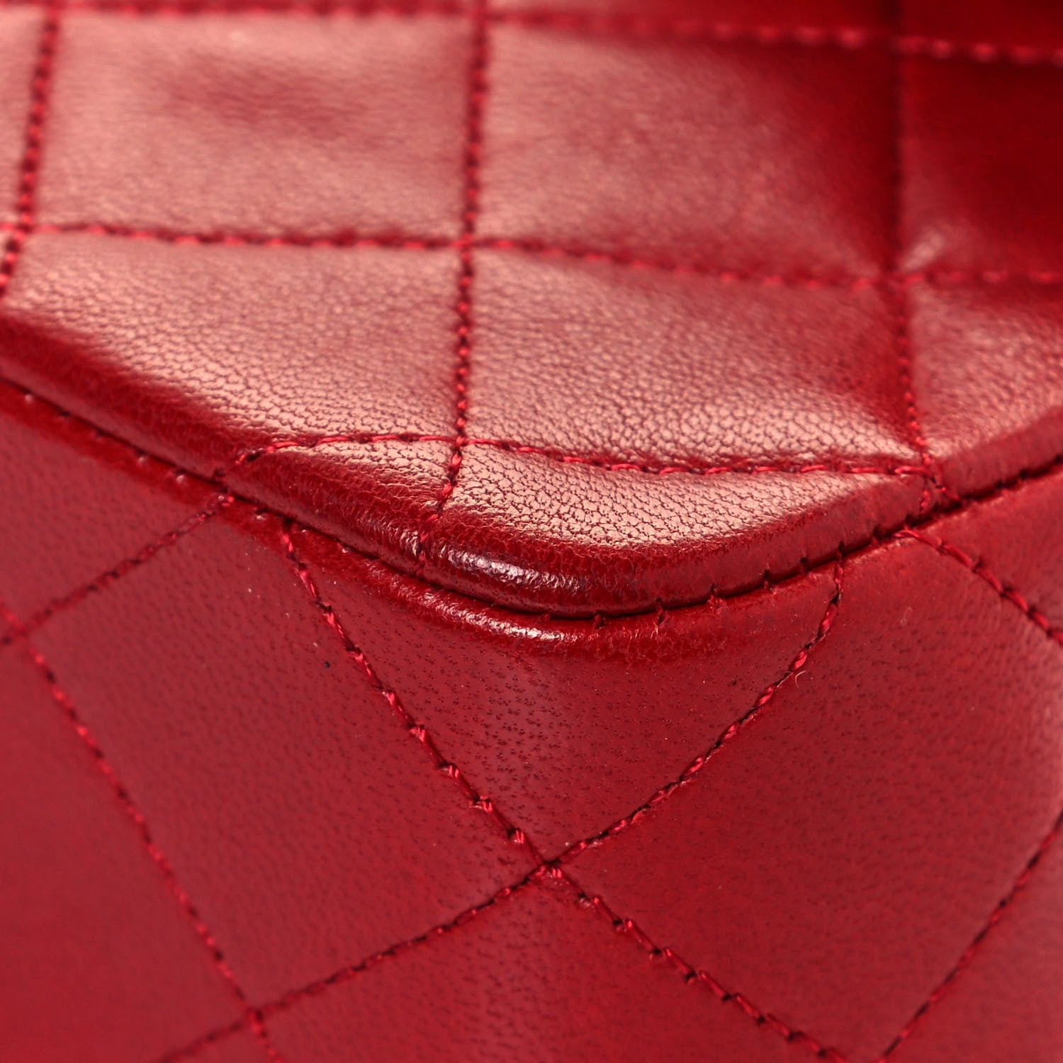 Chanel Lambskin Quilted Small Double Flap Red 11 of 18