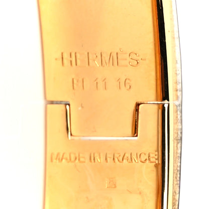 Hermes Enamel Narrow Clic Clac H Bracelet PM Peach Melba 4 of 5
