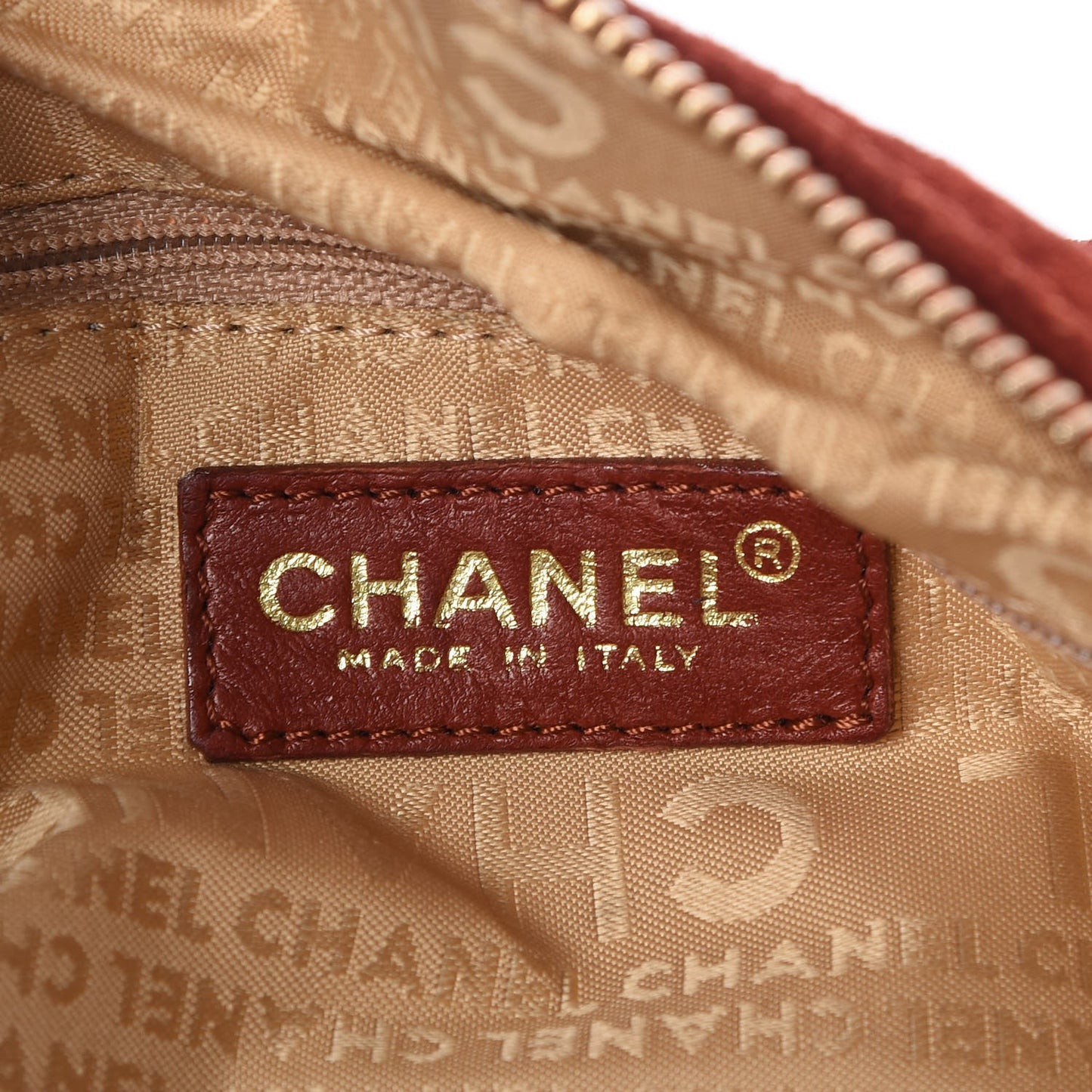 Suede CC Shoulder Bag Dark Orange