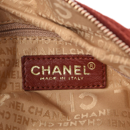 Chanel Suede CC Shoulder Bag Dark Orange 6 of 7