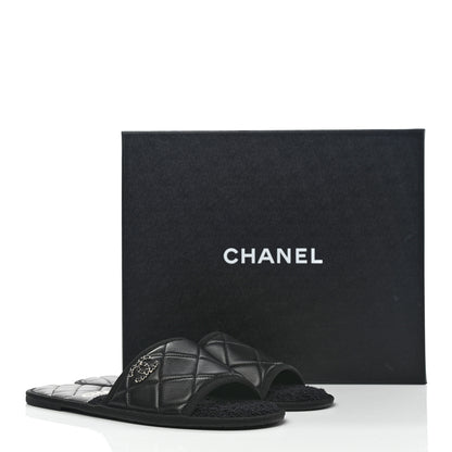 Chanel Lambskin CC Flat Mules S Black 11 of 11