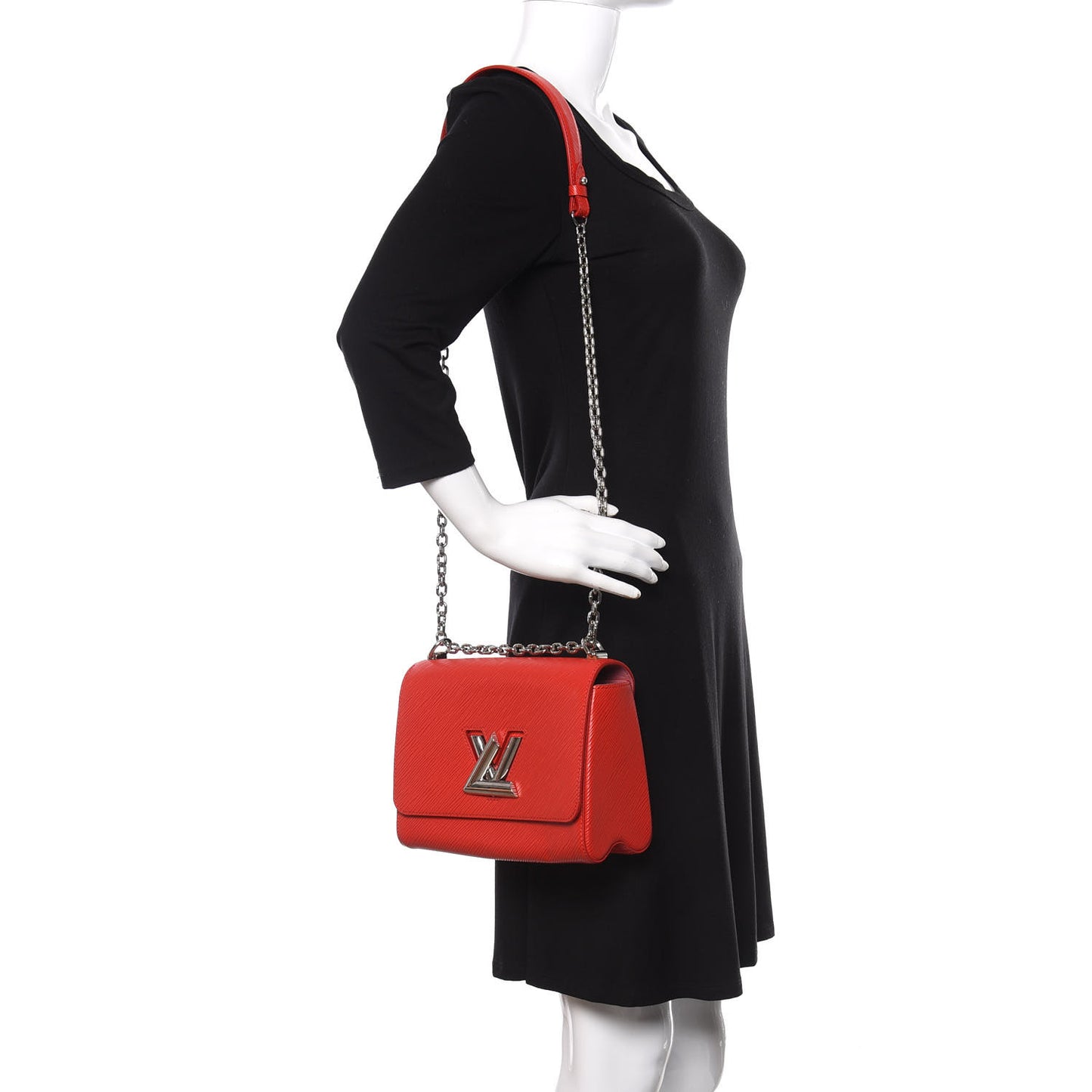 Epi Twist Shoulder Bag MM Coquelicot