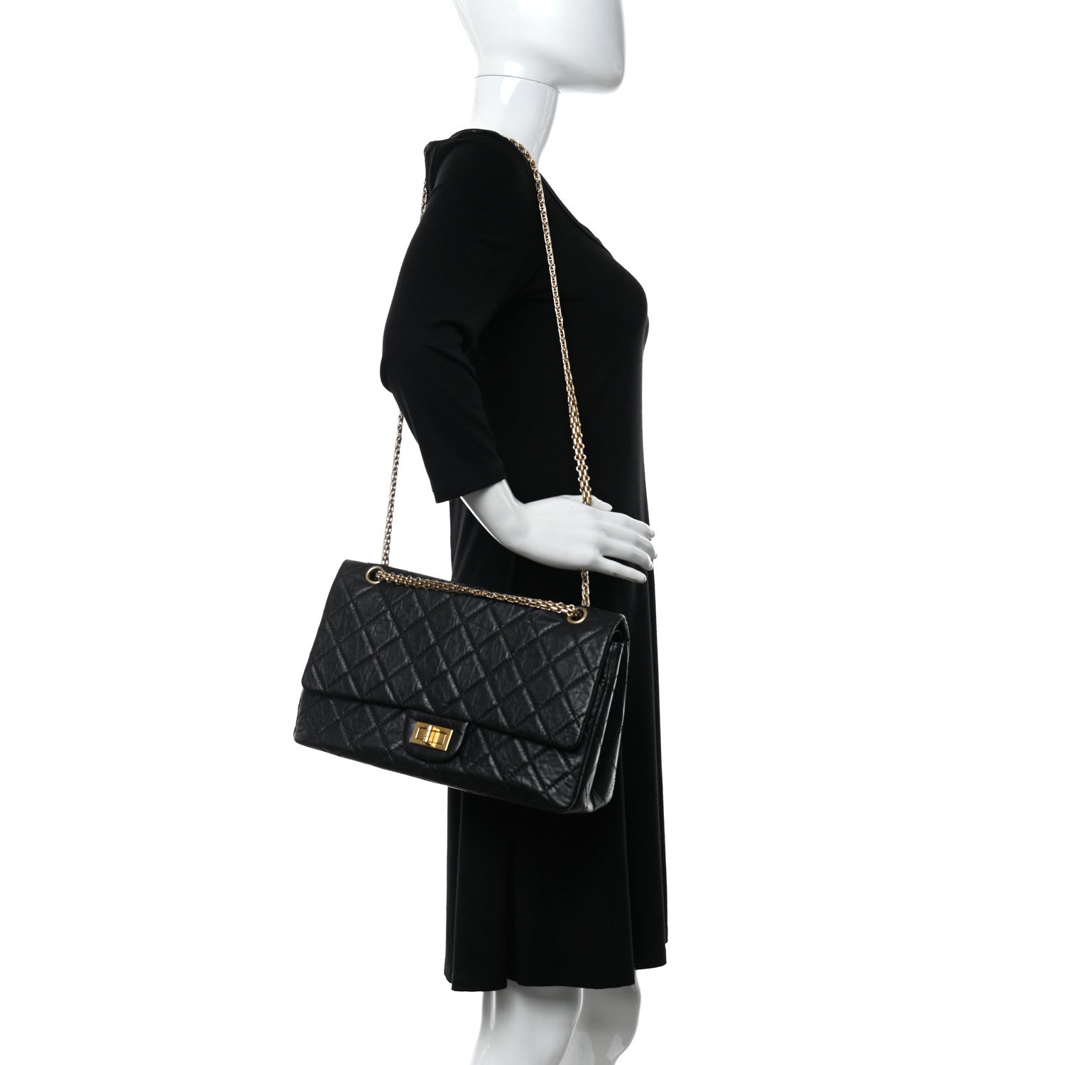 Chanel Aged Calfskin Quilted 2.55 Reissue 227 Flap Black 2 of 6