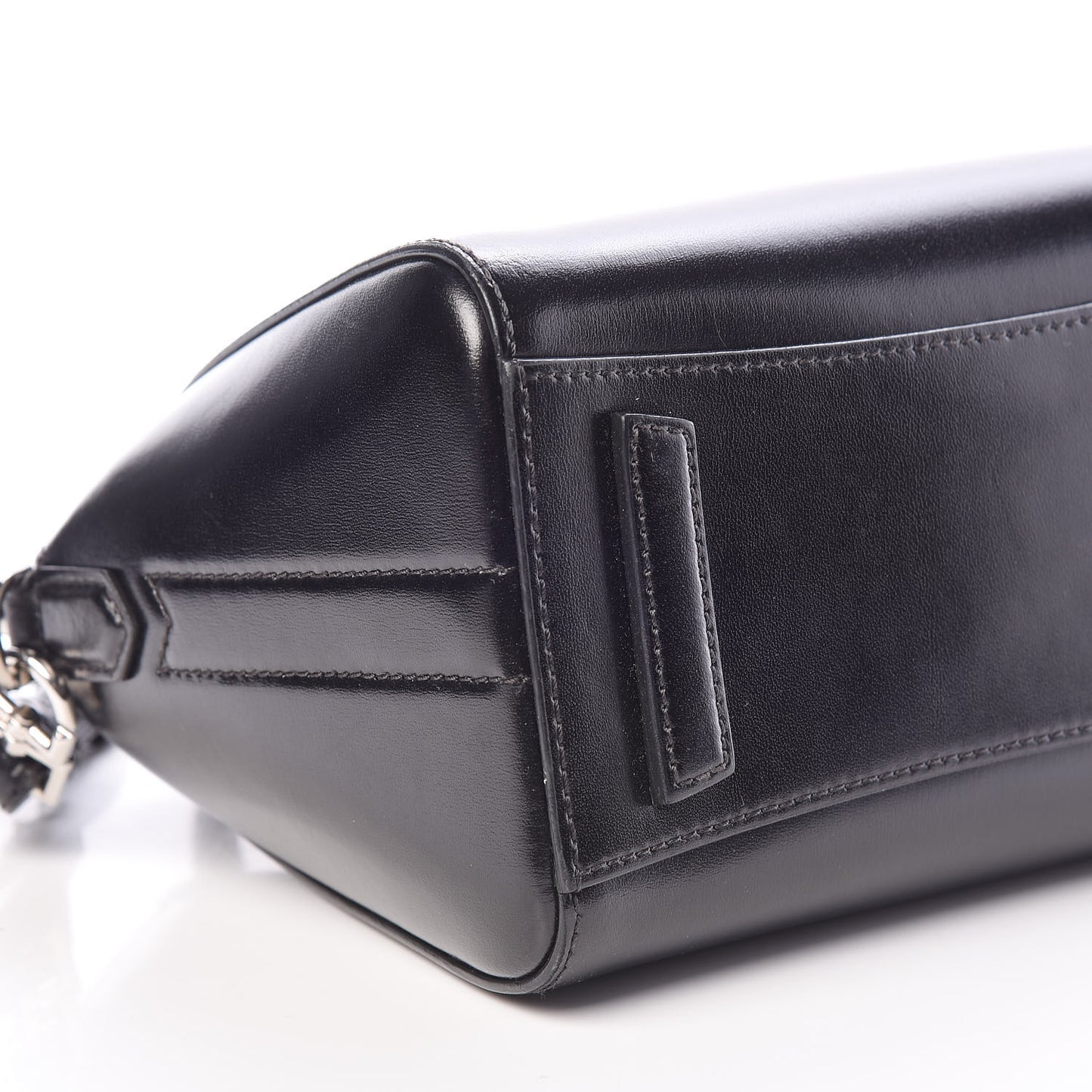 Shiny Lord Calfskin Mini Antigona Black