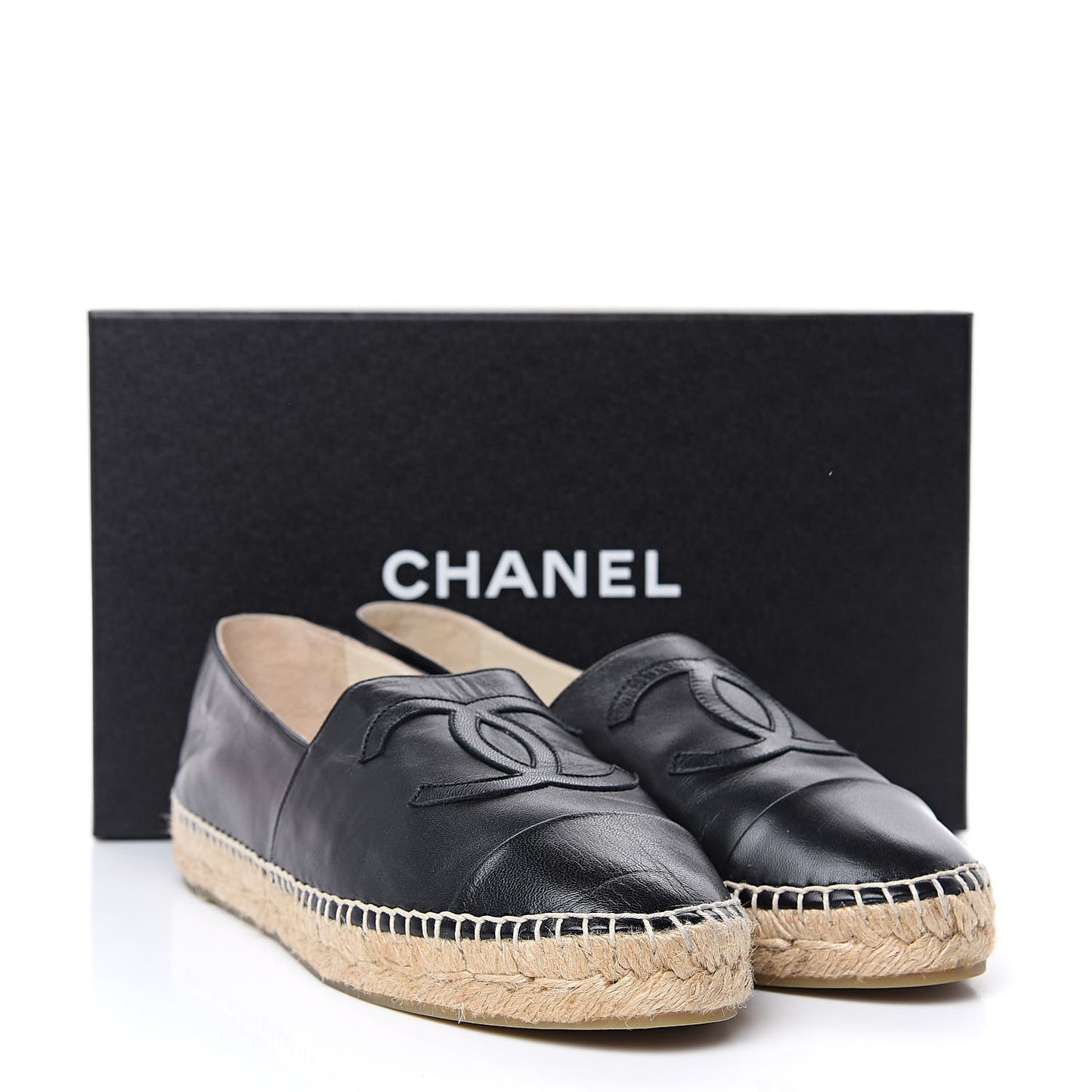 Lambskin CC Espadrilles 41 Black
