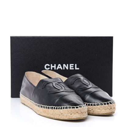 Chanel Lambskin CC Espadrilles 41 Black 10 of 10