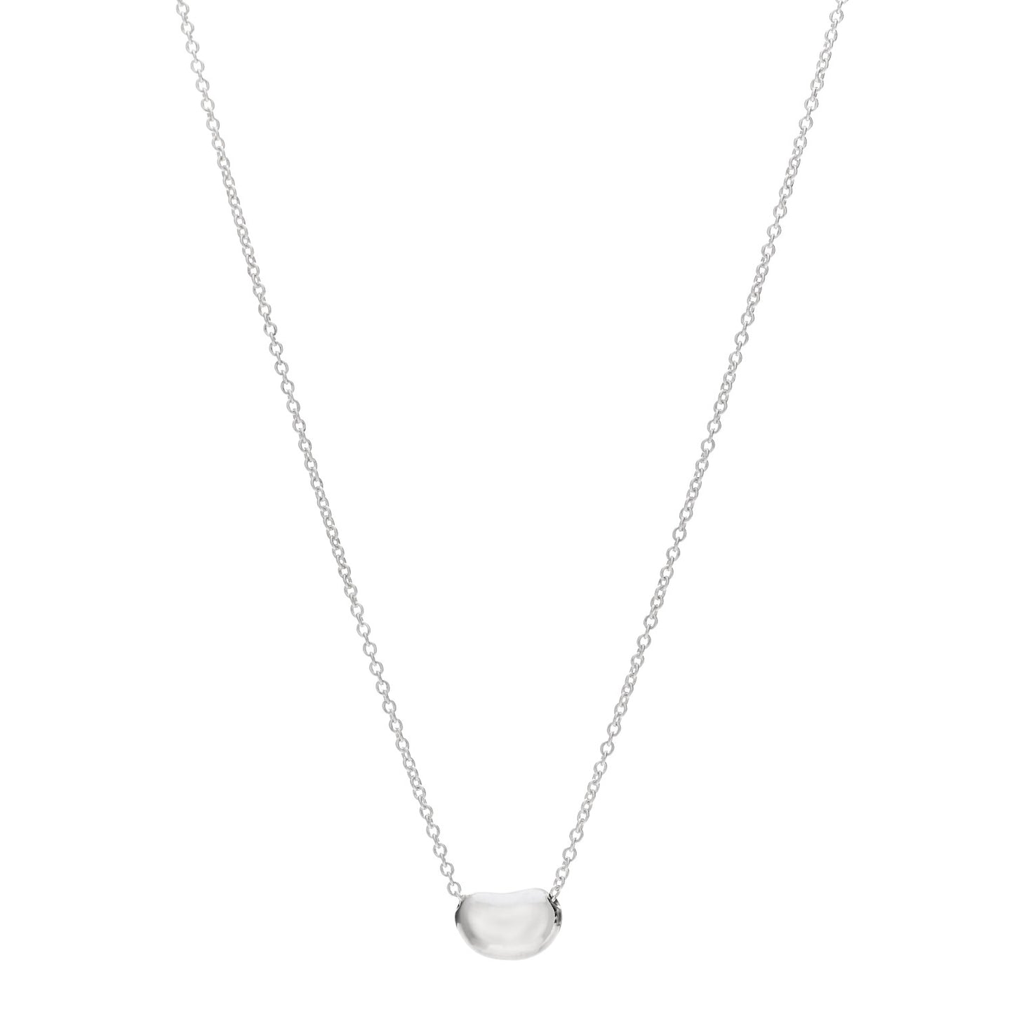 Sterling Silver 9mm Elsa Peretti Bean Pendant Necklace