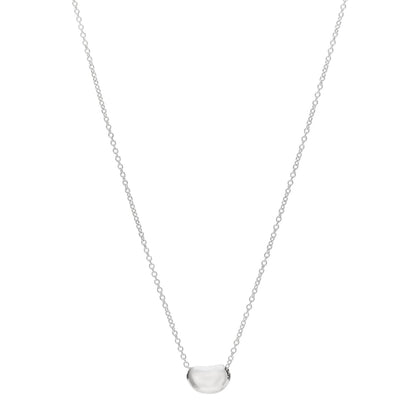 Tiffany Sterling Silver 9mm Elsa Peretti Bean Pendant Necklace 1 of 5