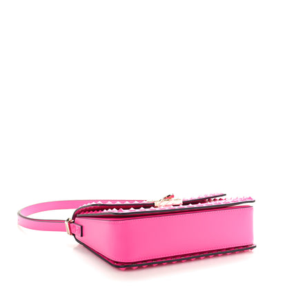 Valentino Garavani Smooth Calfskin Enamel Tonal Rockstud23 Shoulder Bag Pink PP 4 of 9