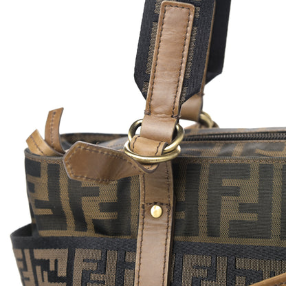 Fendi Zucca FF Top Handle Shoulder Bag Tobacco 13 of 16